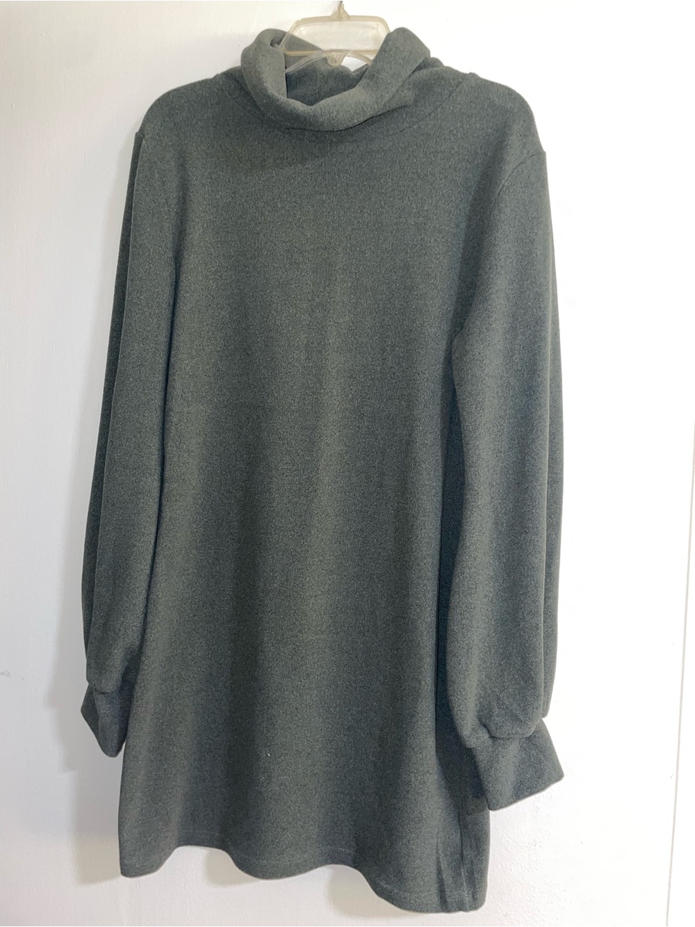 SHEIN Dark Charcoal Cowl Neck Longline Sweater